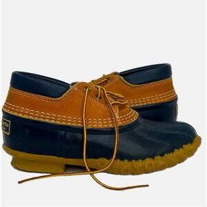 L.L. Bean Navy and Tan Winter Boots